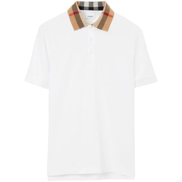 Burberry White Polo Shirts Men